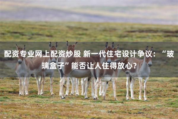配资专业网上配资炒股 新一代住宅设计争议：“玻璃盒子”能否让人住得放心？