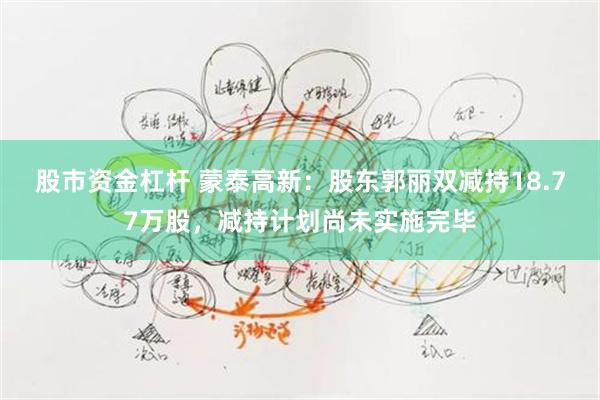 股市资金杠杆 蒙泰高新：股东郭丽双减持18.77万股，减持计划尚未实施完毕